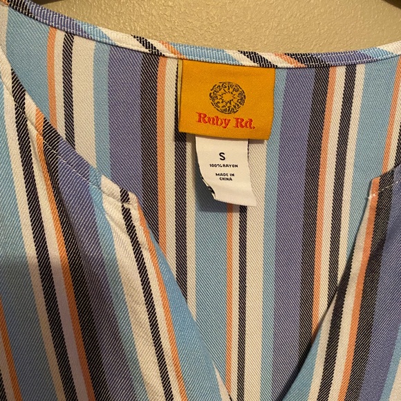 Ruby Rd Striped Tunic Top - Picture 2 of 10